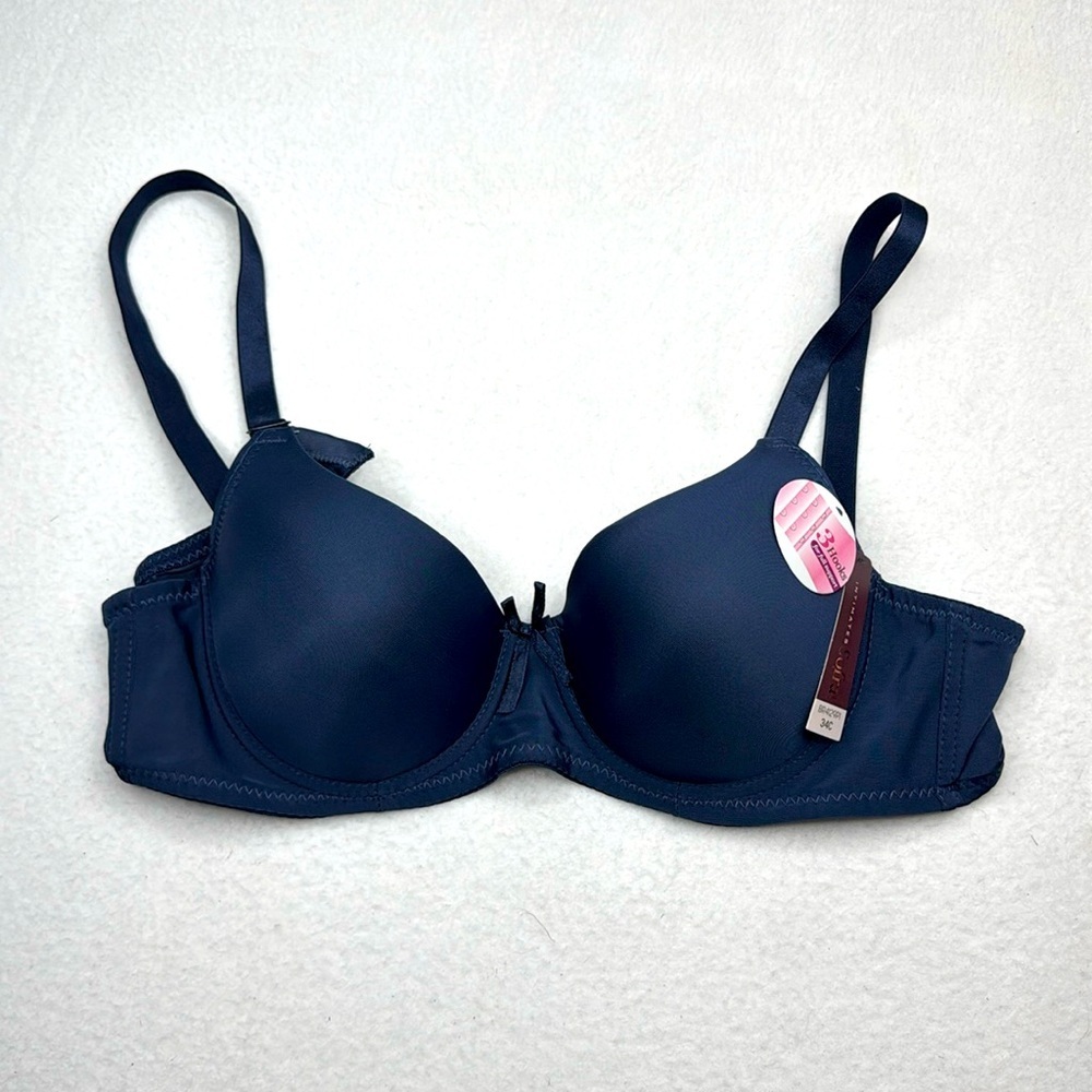 Sofra Bra 34c 34 C new with tags nwt teal blue green 3 hooks for support
